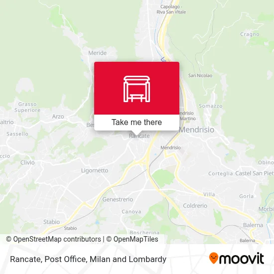 Rancate, Post Office map