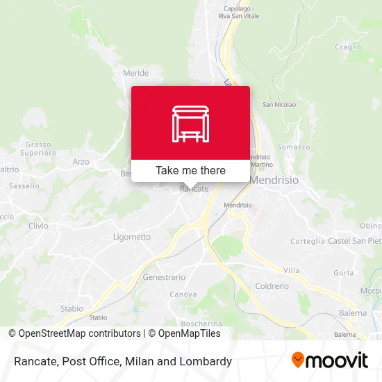 Rancate, Post Office map