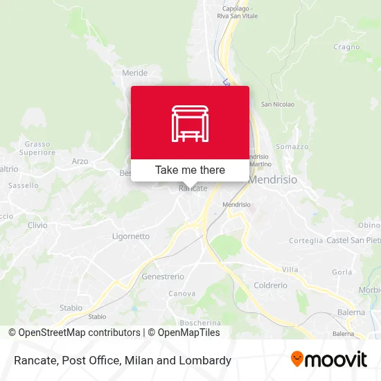 Rancate, Post Office map