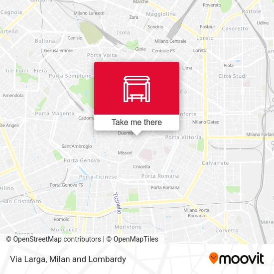 Via Larga map