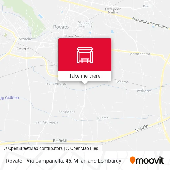 Rovato - Via Campanella, 45 map