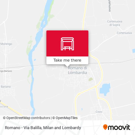 Romano - Via Balilla map
