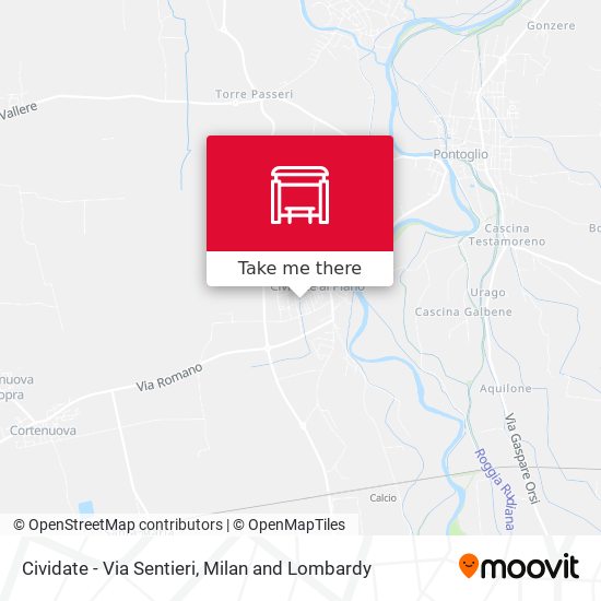 Cividate - Via Sentieri map