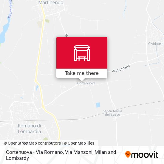 Cortenuova - Via Romano, Via Manzoni map
