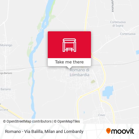 Romano - Via Balilla map