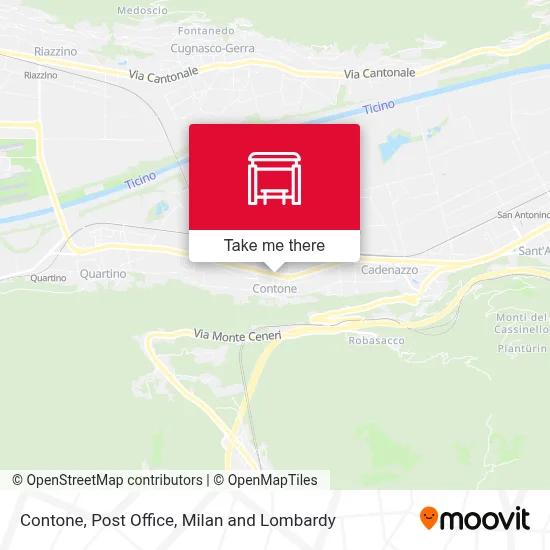 Contone, Post Office map