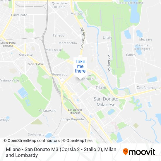 Milano - San Donato M3 (Corsia 2 - Stallo 2) map