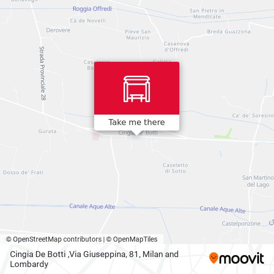 Cingia De Botti ,Via Giuseppina, 81 map