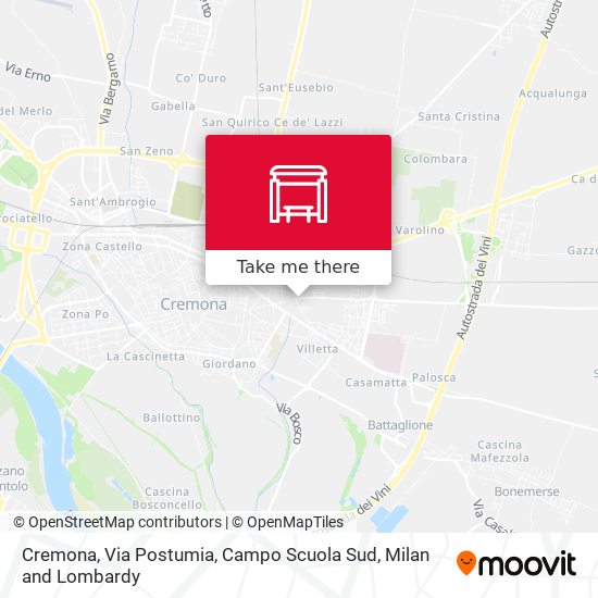 Cremona, Via Postumia, Campo Scuola Sud map