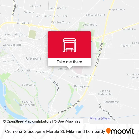 Cremona Giuseppina Merula St map