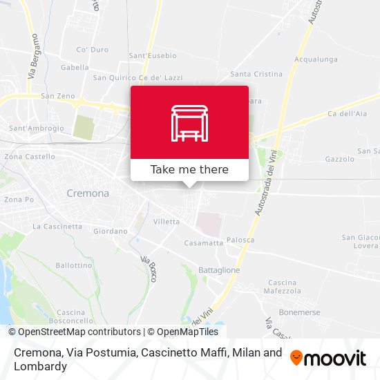 Cremona, Via Postumia, Cascinetto Maffi map