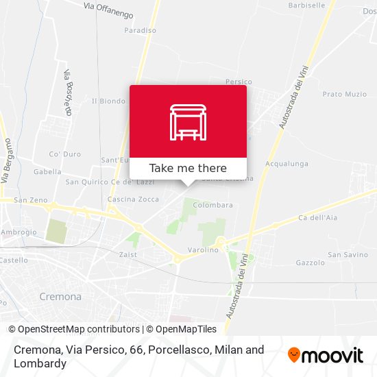 Cremona, Via Persico, 66, Porcellasco map