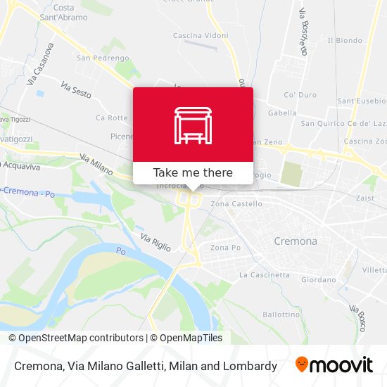 Cremona, Via Milano Galletti map