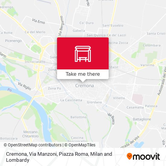 Cremona, Via Manzoni, Piazza Roma map