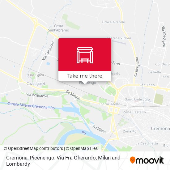 Cremona, Picenengo, Via Fra Gherardo map