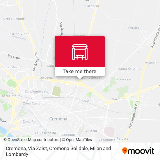 Cremona, Via Zaist, Cremona Solidale map