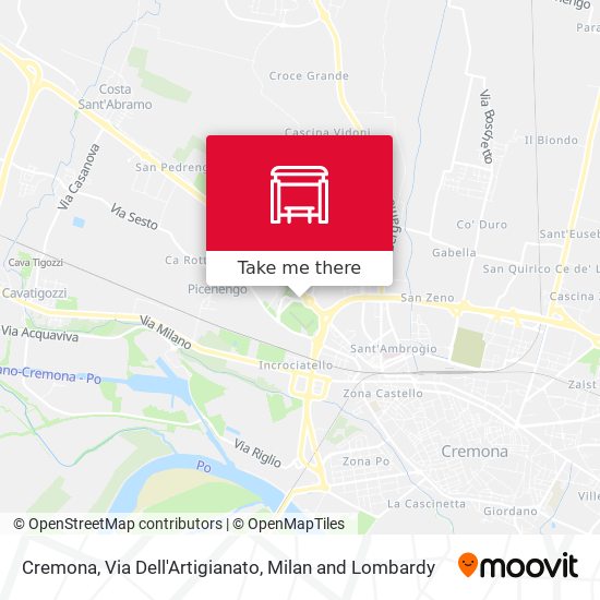 Cremona, Via Dell'Artigianato map