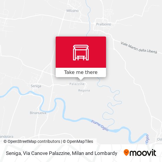 Seniga, Via Canove Palazzine map