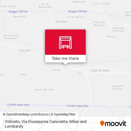 Vidiceto, Via Giuseppina Canovetta map