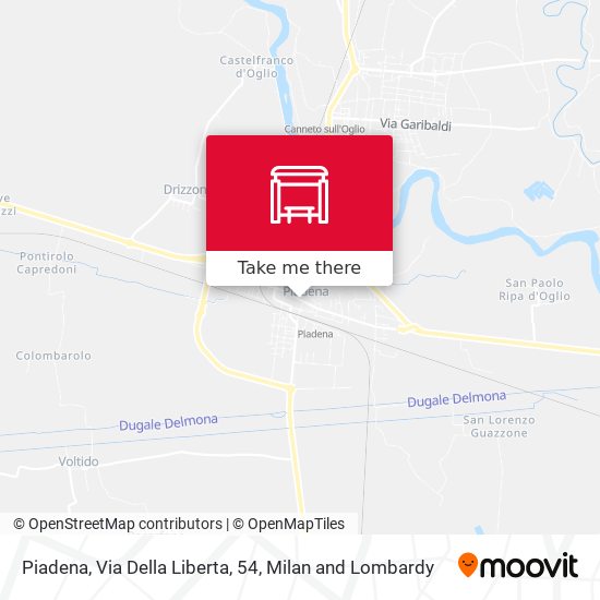 Piadena, Via Della Liberta, 54 map