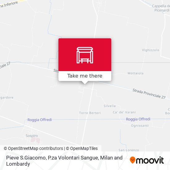 Pieve S.Giacomo, P.za Volontari Sangue map