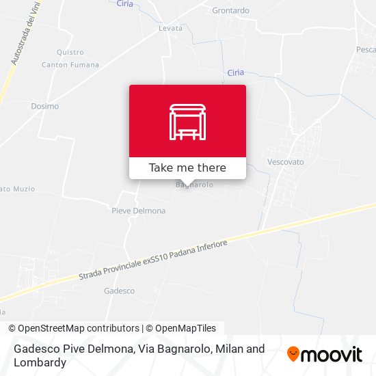 Gadesco Pive Delmona, Via Bagnarolo map