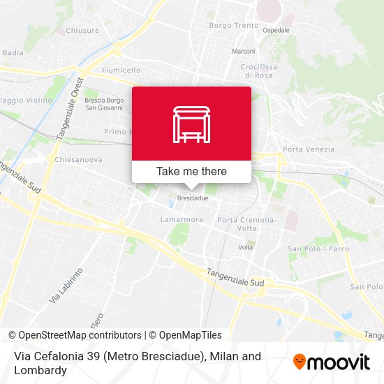 Via Cefalonia 39 (Metro Bresciadue) map