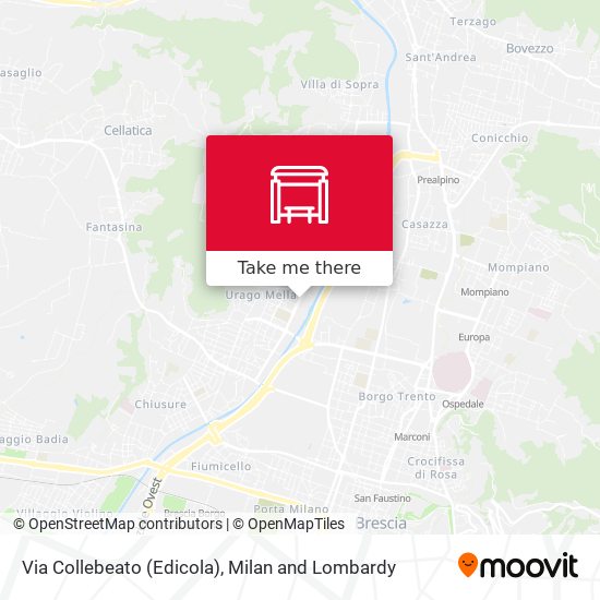 Via Collebeato (Edicola) map