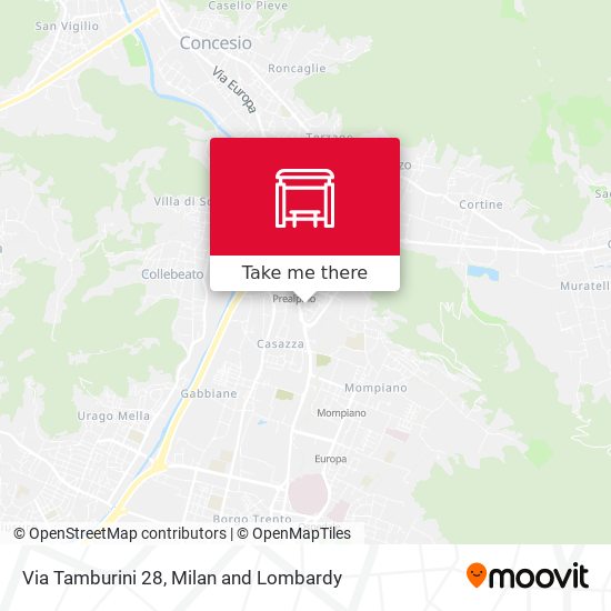 Via Tamburini 28 map
