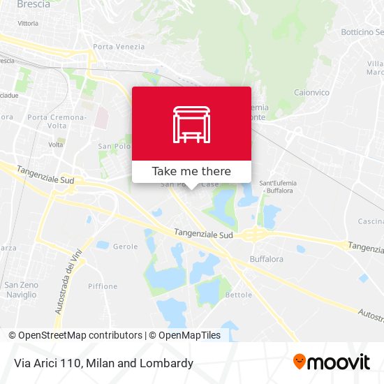 Via Arici 110 map