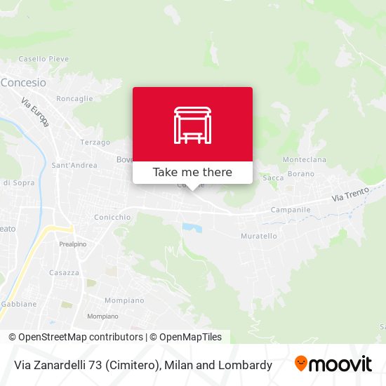 Via Zanardelli 73 (Cimitero) map