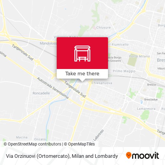 Via Orzinuovi (Ortomercato) map