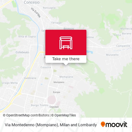 Via Montedenno (Mompiano) map