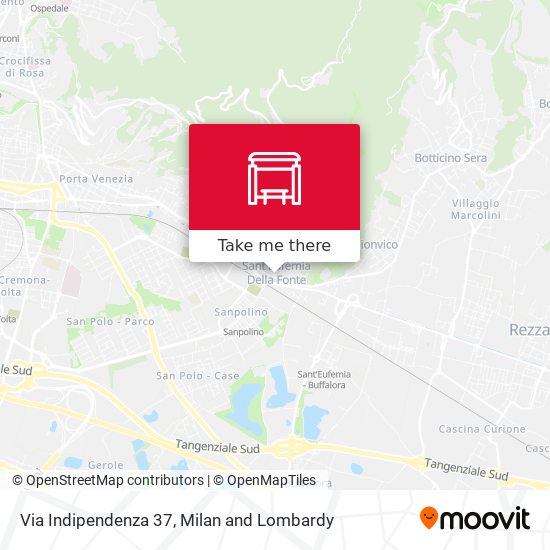 Via Indipendenza 37 map