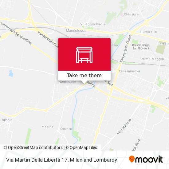 Via Martiri Della Libertà 17 map