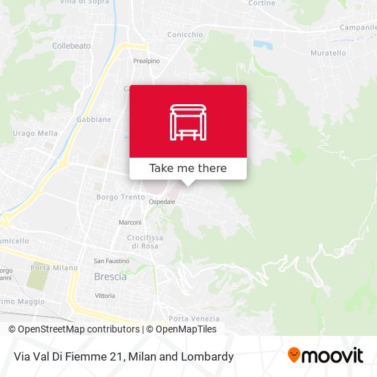 Via Val Di Fiemme 21 map