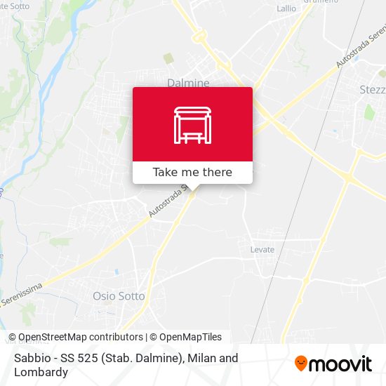 Sabbio - SS 525 (Stab. Dalmine) map