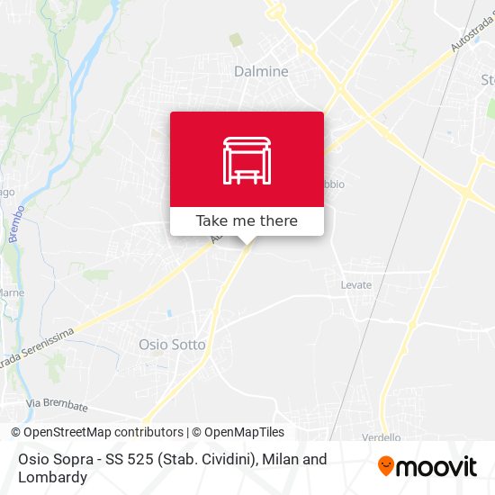 Osio Sopra - SS 525 (Stab. Cividini) map