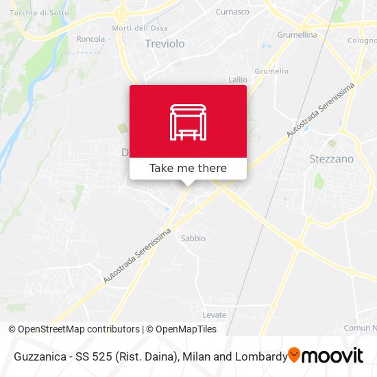 Guzzanica - SS 525 (Rist. Daina) map