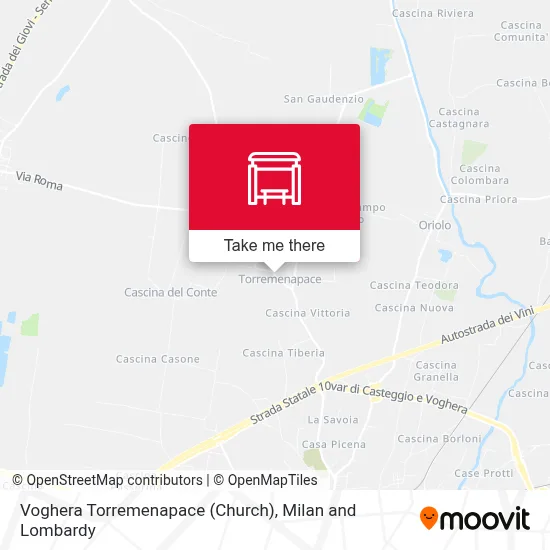 Voghera Torremenapace (Church) map
