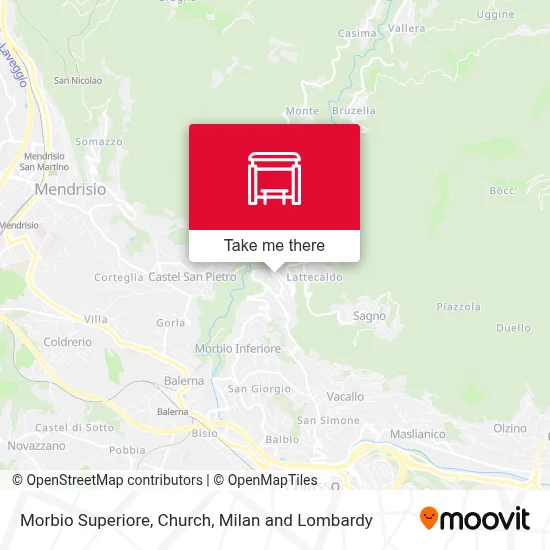 Morbio Superiore, Church map