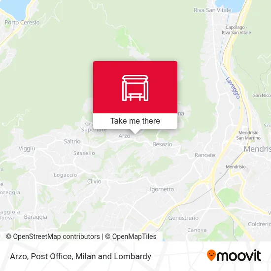 Arzo, Post Office map