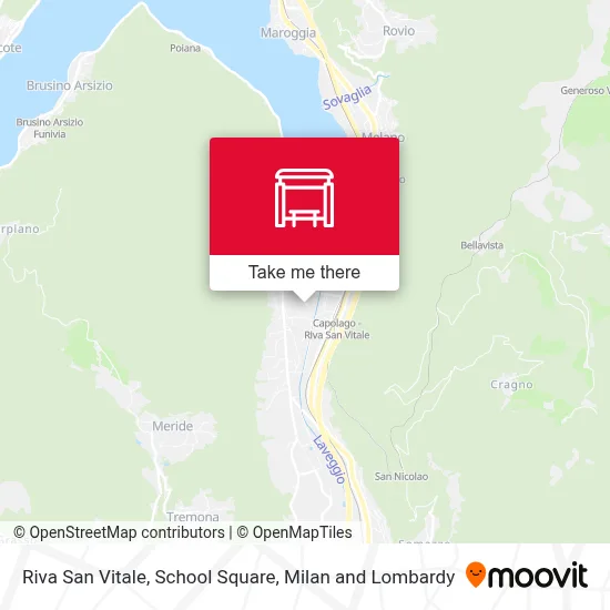 Riva San Vitale, School Square map