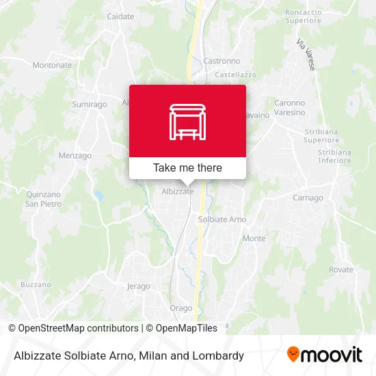 Albizzate Solbiate Arno map