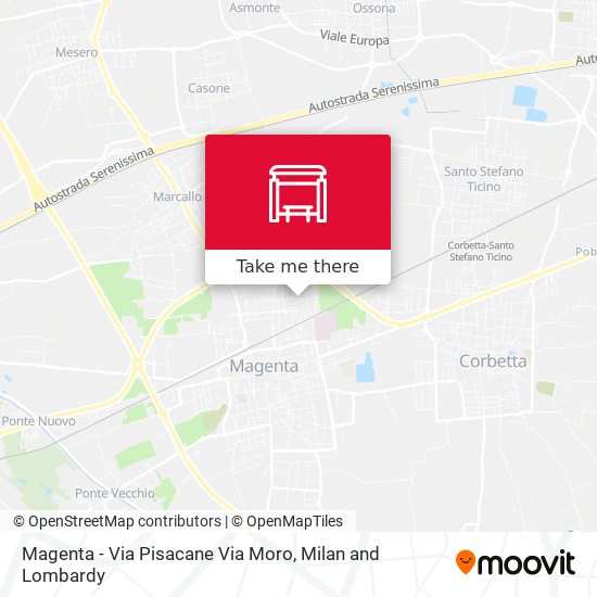 Magenta - Via Pisacane Via Moro map