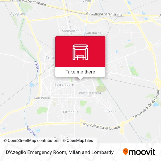 D'Azeglio Emergency Room map