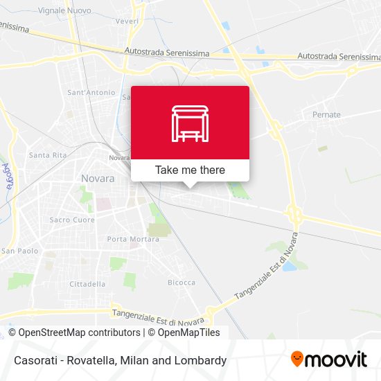 Casorati - Rovatella map