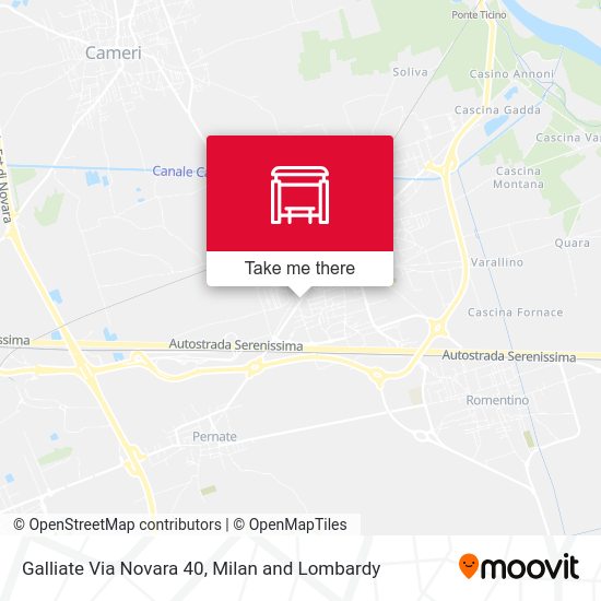 Galliate Via Novara 40 map