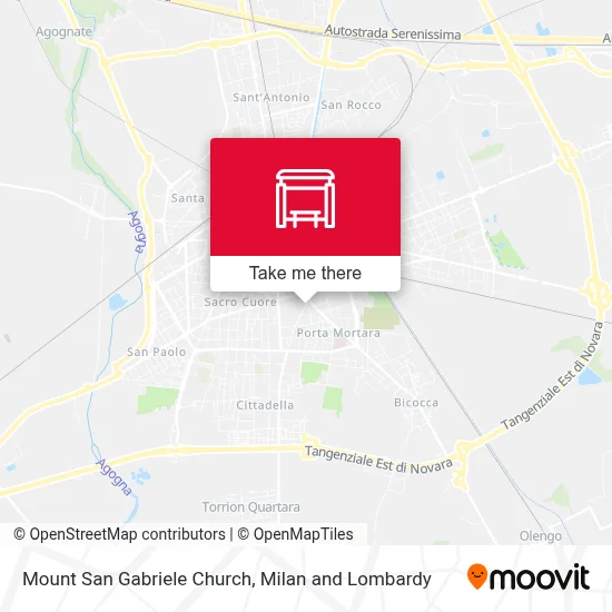 Mount San Gabriele Church map