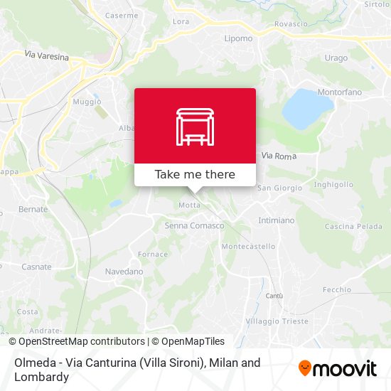 Olmeda - Via Canturina (Villa Sironi) map